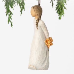 Willow Tree White and Gold Holiday Ornament